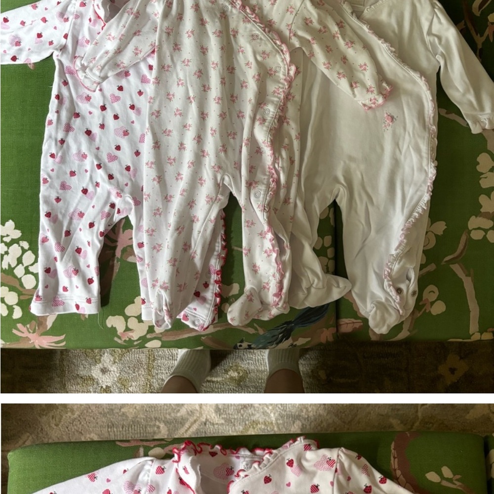 Floral and White Baby Onesies